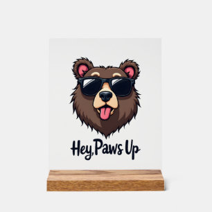Ours vintage Hey Paws Up avec lunettes de soleil C