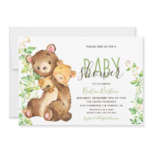 Ours Zoo Animal Jungle Baby shower Invitation