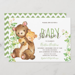 Ours Zoo Animal Jungle Baby shower Invitation