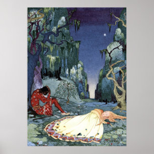 Ourson en Violette van Virginia Frances Sterrett Poster