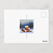 Ourson in Sneeuwrog Briefkaart (Achterkant)