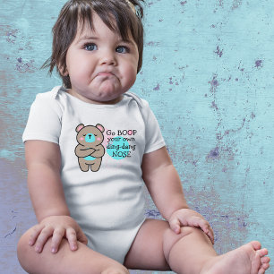 Ourson mignon - Ne touchez pas mon nez  Body pour 
