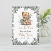 Oursons jumeaux aquarelle  la date Carte postale (Debout devant)