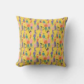 Out and About People Pattern Kussen