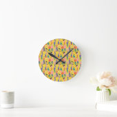 Out and About People Pattern Ronde Klok (Huis)