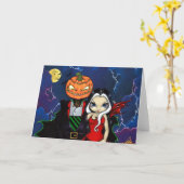 "Out de citrouille du Roi carte de voeux de Night" (Fleur jaune)