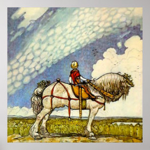 "Out In the Wide World" van John Bauer Poster