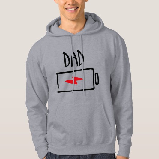 Out of Batteries – Dad Hoodie (Voorkant)