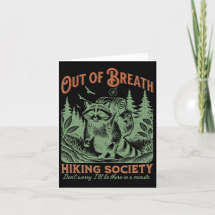 Out of Breath Hiking Society Grappige prullenbak P Kaart