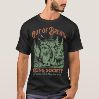Out of Breath Hiking Society Grappige prullenbak P T-shirt