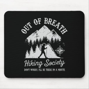 Out of Breath Hiking Society Retro Natuur Liefde Muismat