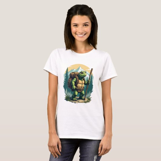 Out Of Breath Hiking Society Turtle T-Shirt (Devant entier)