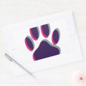 Out-of-Focus Dog Paw-afdrukken Rechthoekige Sticker (Envelop)