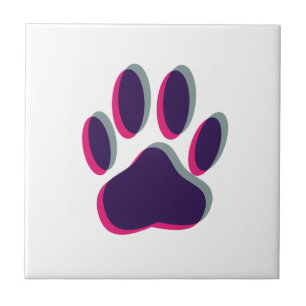 Out-of-Focus Dog Paw-afdrukken Tegeltje