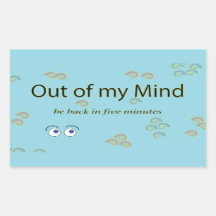 Out of my Mind Graphic-Stickers Rechthoekige Sticker