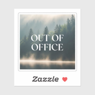 Out Of Office Nature Lover Misty Forest Sticker