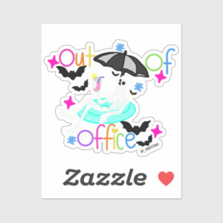 Out Of Office Ontspannend Skelet   Sticker