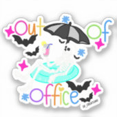 Out Of Office Ontspannend Skelet   Sticker (Voorkant)