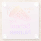 Out-of-out voor het Onderzetter van de verpleegste Glazen Onderzetter (Achterkant)