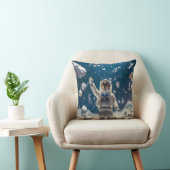 Out of This World Astronaut in Space Throw Pillow Kussen (Stoel)