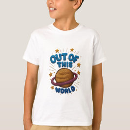 Out of This World  Embroidery Style Tee T-shirt