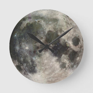 "Out of this world" Full Moon Clock Ronde Klok