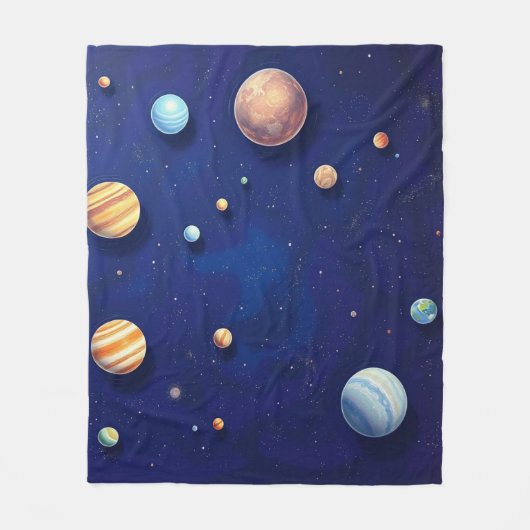 Out of This World Plush Fleece Throw Blanket Deken (Voorkant)