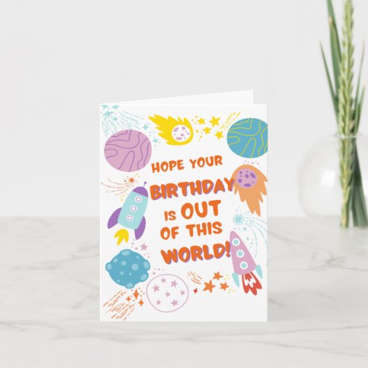 Out Of This World Puns Carte Anniversaire (Devant)