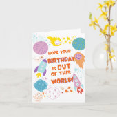 Out Of This World Puns Carte Anniversaire (Fleur jaune)