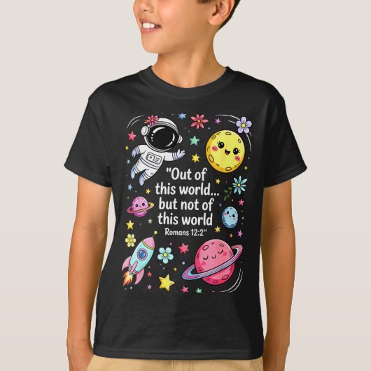 Out Of This World Spaceship Planet Galaxy Christia T-shirt (Voorkant)