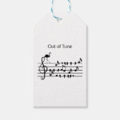 Out of Tune Flamingo bij zangvogels Cadeaulabel (Voorkant)