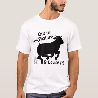 Out to Pasture & Loving It Funny Retirement Cow T-shirt