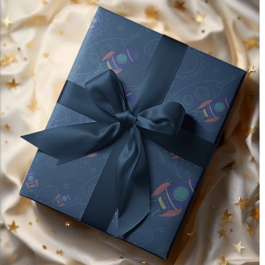 Out to Space theme Cadeaupapier