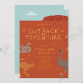 Outback Adventure Birthday Kaart (Voorkant / Achterkant)