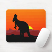 Outback Australian Kangaroo op Sunset Muismat (Met muis)