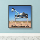 Outback Coober Pedy Gepersonaliseerd Souvenir Canvas Afdruk (Insitu (Houten vloer))