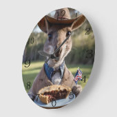 Outback Delight: A Kangaroo Eats Aussie Meat Pie Grote Klok (Hoek)