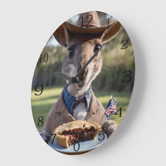 Outback Delight: A Kangaroo Eats Aussie Meat Pie Grote Klok (Hoek)