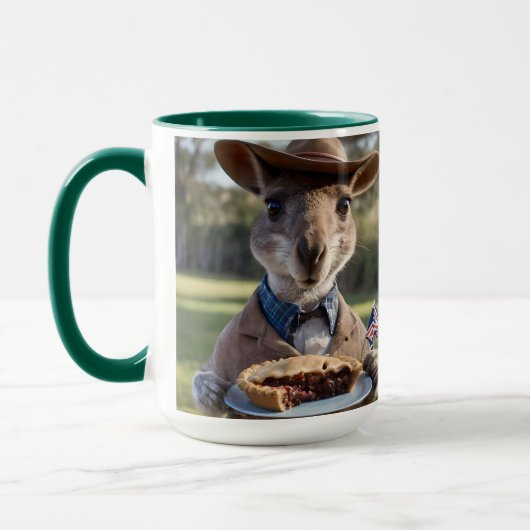 Outback Delight: A Kangaroo Eats Aussie Meat Pie Mok (Links)