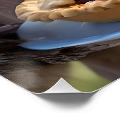 Outback Delight: A Kangaroo Eats Aussie Meat Pie Perfect Poster (Hoek)