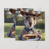 Outback Delight: A Kangaroo Eats Aussie Meat Pie Save The Date (Voorkant / Achterkant)
