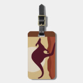 Outback kangaroo bagagelabel (Voorkant verticaal)