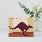 Outback kangaroo briefkaart (Staand voorkant)