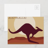 Outback kangaroo briefkaart (Voorkant / Achterkant)