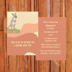 Outback Kangaroo, Hopping Goede Tijd, BOHO Kaart