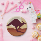 Outback kangaroo papieren bordje (Feest)