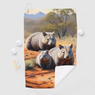Outback Trio: Wombat Wanderers, Golfhanddoek