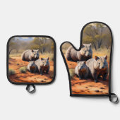 Outback Trio: Wombat Wanderers, Ovenwant & Pannenlap Set (Voorkant)