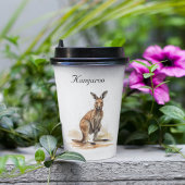 Outback Wanderer: Waterverf Kangaroo custom Papieren Bekers