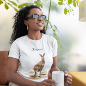Outback Wanderer: Waterverf Kangaroo custom T-shirt